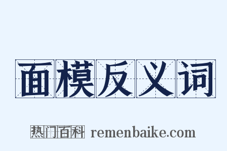 面模反义词是什么意思的图片